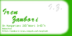 iren zambori business card